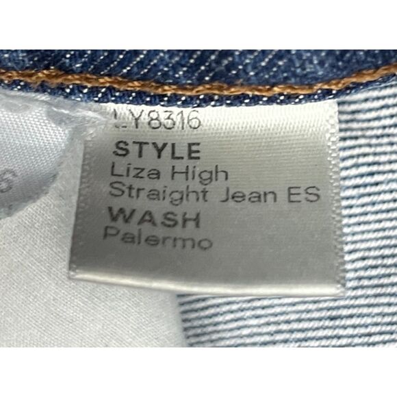 REFORMATION Blue Liza High Rise Straight Leg Denim Jeans  Women's Plus Size 38 - Picture 4 of 10